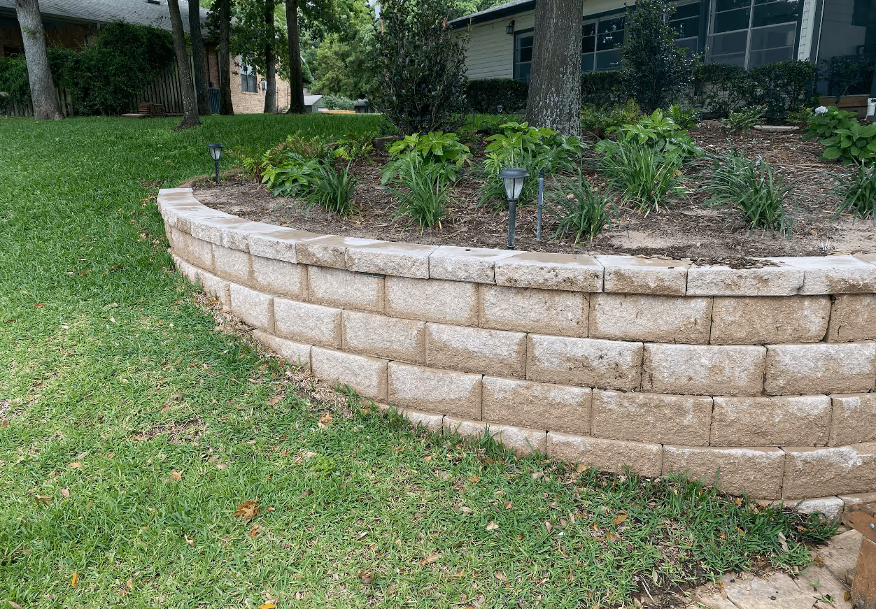 Photo of a retaining wall